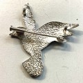 Arior Barcelona  broche / hanger vlinder rood oranje middel