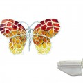 Arior Barcelona  broche / hanger vlinder rood oranje middel