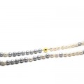 Parels parel collier Zoetwater parel wit/grijs collier