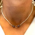 Parels parel collier Zoetwater parel wit collier haaksluiting