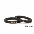 Schwab carbon ring 2,5 mm rond 1xbriljant