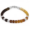 armband barnsteen- zilver B51